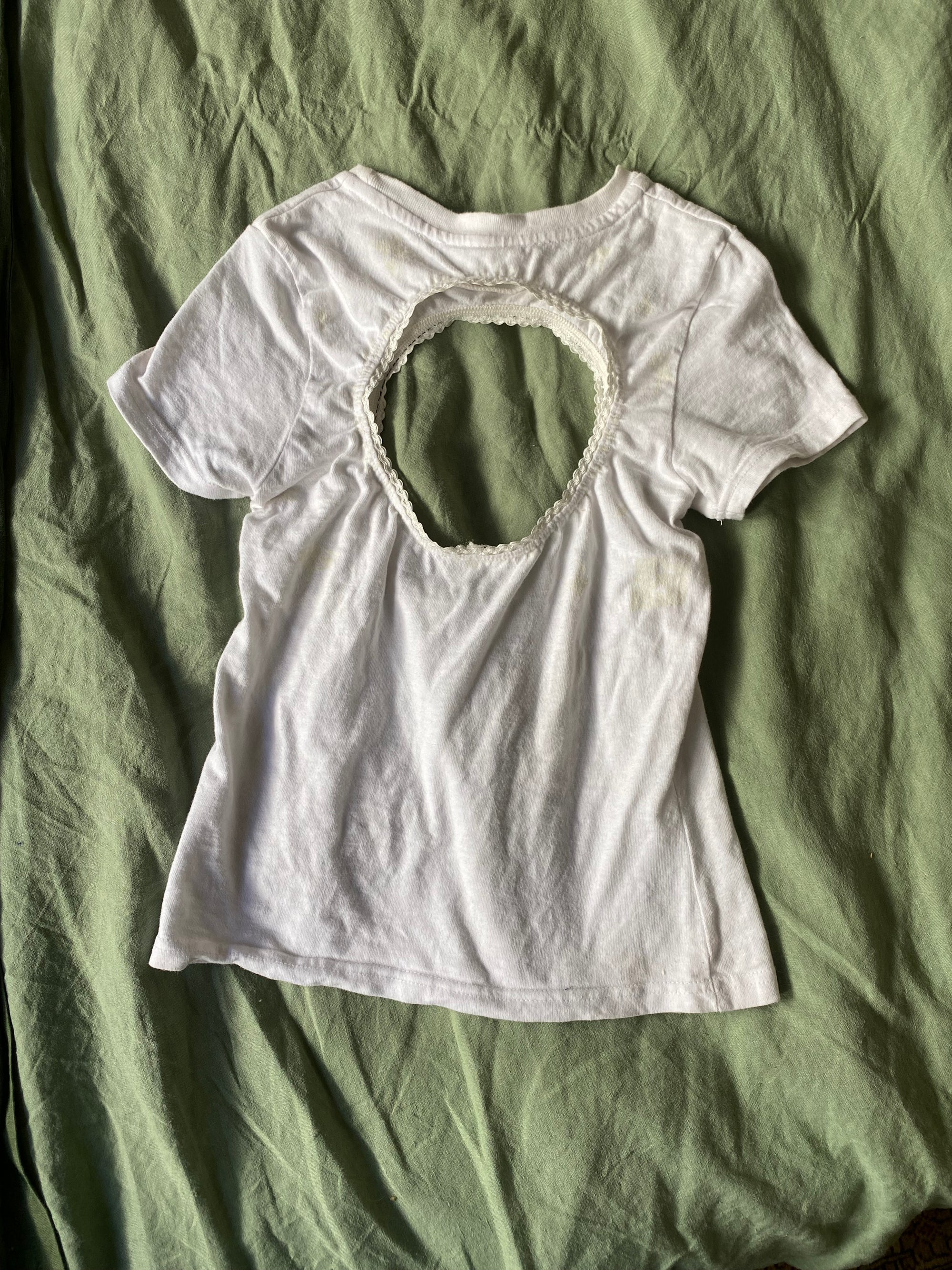 White "Glow" Baby Tee Small